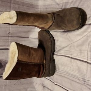 Merrell 8 Women’s Encore Stitch Boot Espresso Brown Leather Shearling …